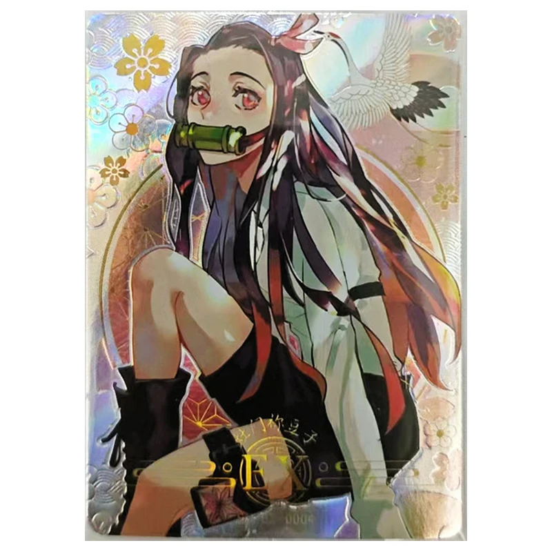 Anime Demon Slayer Toys for boys Kyoujurou Agatsuma Zenitsu Tanjirou Kamado Nezuko Rare EX Collectible Cards Birthday Gift
