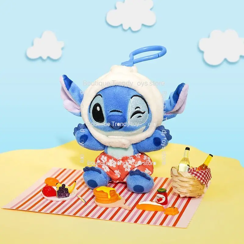 

In Stock Disney Licensed Potdemiel Honey Jar Stitch Angel Plush Pendant - Cute Schoolbag Keychain Doll Gift for Fans
