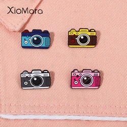Retro Camera Enamel Pins Cartoon Creative Photography Metal Brooches Lapel Badge Fashion Jewelry Gifts For Photographer Friends