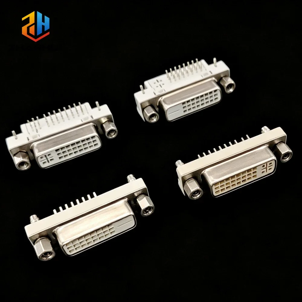 5PCS DVI-I 24+5 Dual Link Connector Male Female Bent/Straight PCB Solder Wire Terminal for Monitor GPU Bracket Repair DIY