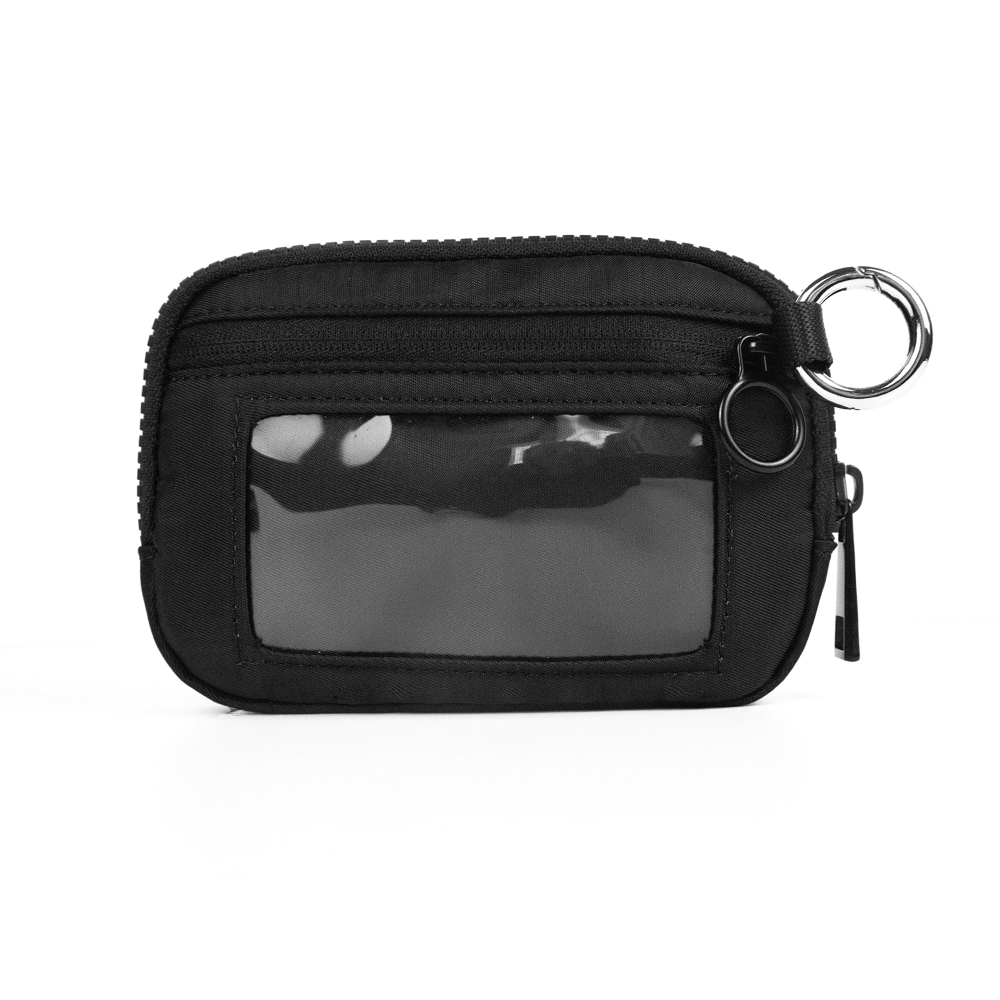 Damen-Schlüsselanhänger-Geldbörse The Iris Wallet mit Reißverschluss, wasserdichtes Nylon-Kartenetui, Armband-Kartenetui mit Reißverschluss und durchsichtigem Ausweisfenster