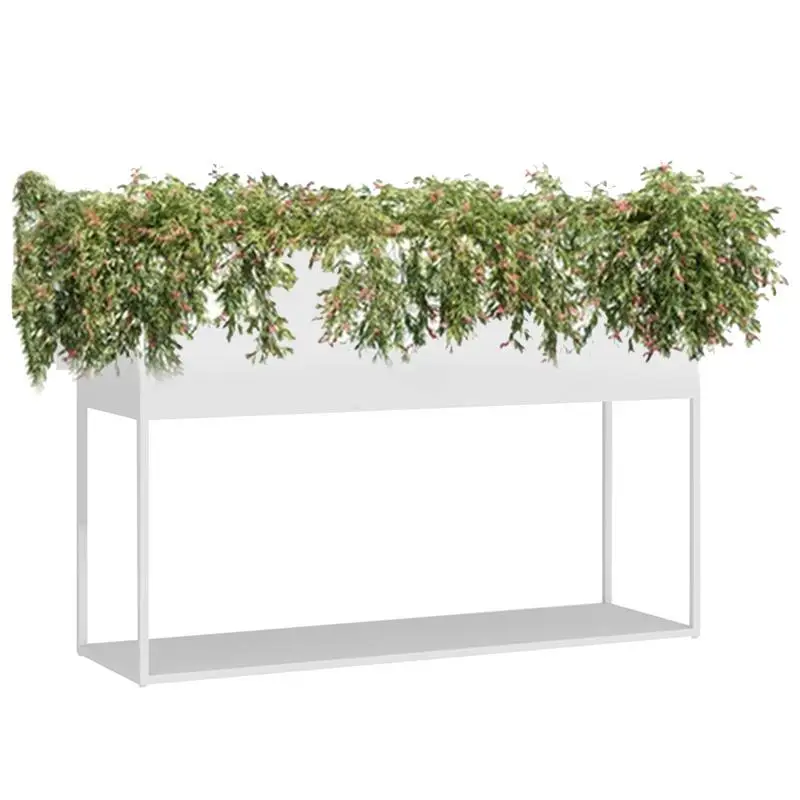 

Flower Planter Box Draining UV Resistant Flower Pot Rectangular Balconies Planter Box Outdoor Flower Planter For Front Porch