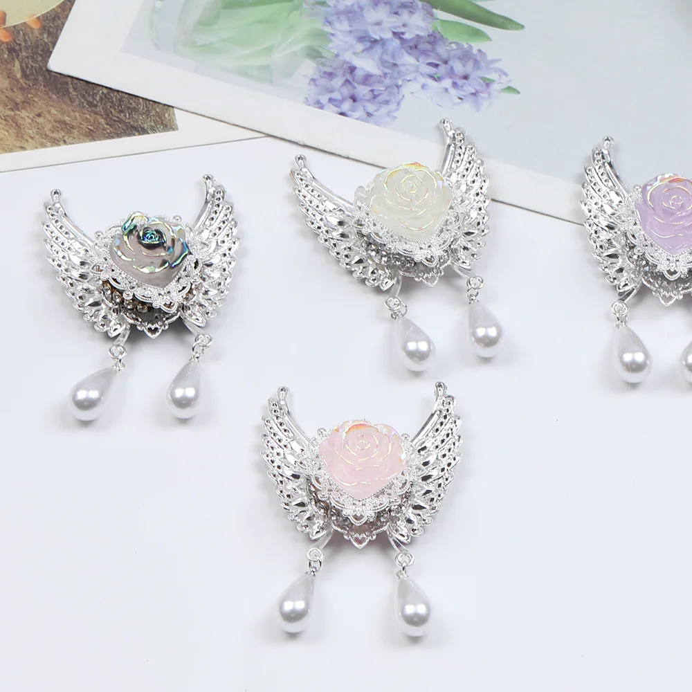 Cordial Design 10Pcs 49*78MM DIY Beads/Hand Made/Wings Shape/Luminous Effect/Acrylic Bead/Jewelry Findings & Components #17657