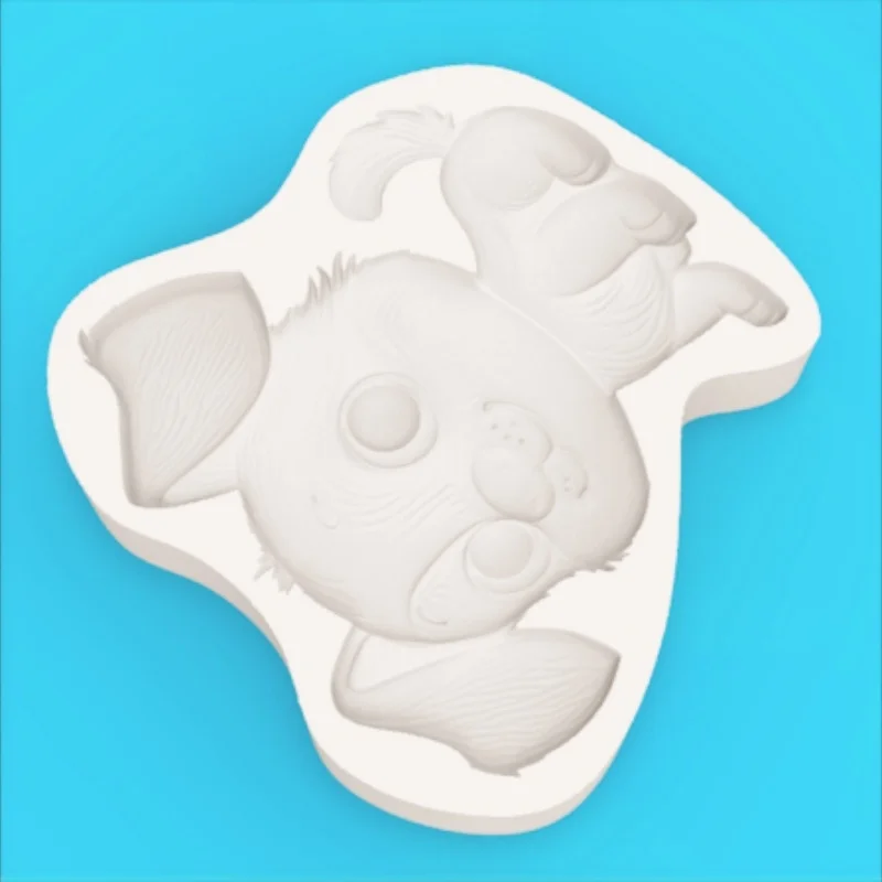 ​ ​ Exquisite Puppy Mold with Big Eyes and Cute Curled Tail, Finely Detailed, for Making Desserts, Fondant, Chocolate, and Candy, DIY Silicone Mold view 5