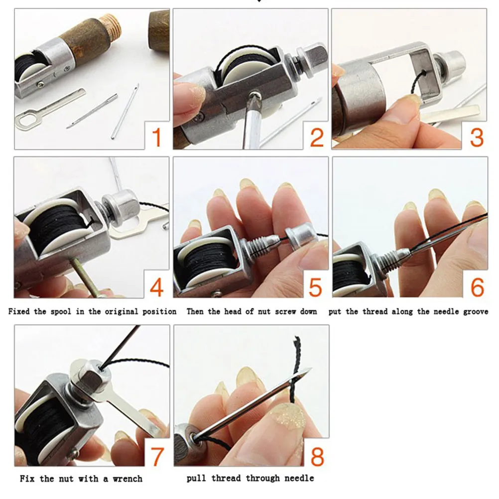 Craft Tool Set DIY Hand Sewing Machine Stitching Tool for Bags Shoes Belts Canvas Car Roof Interior Decoration