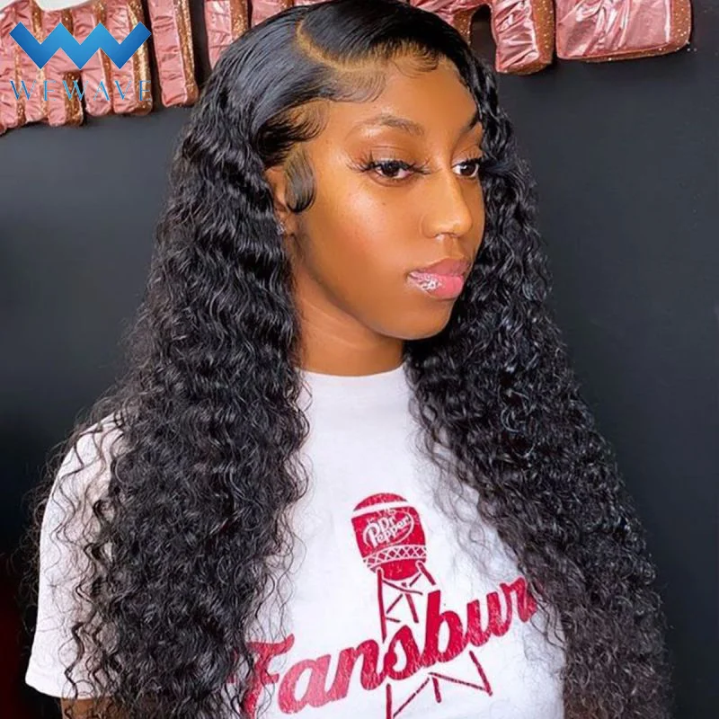 30 inch Deep Wave 13x6 Hd Lace Front Wigs Human Hair 13x4 Transparent Lace Front Wig Pre Plucked Brazilian Curly Glueless Wigs