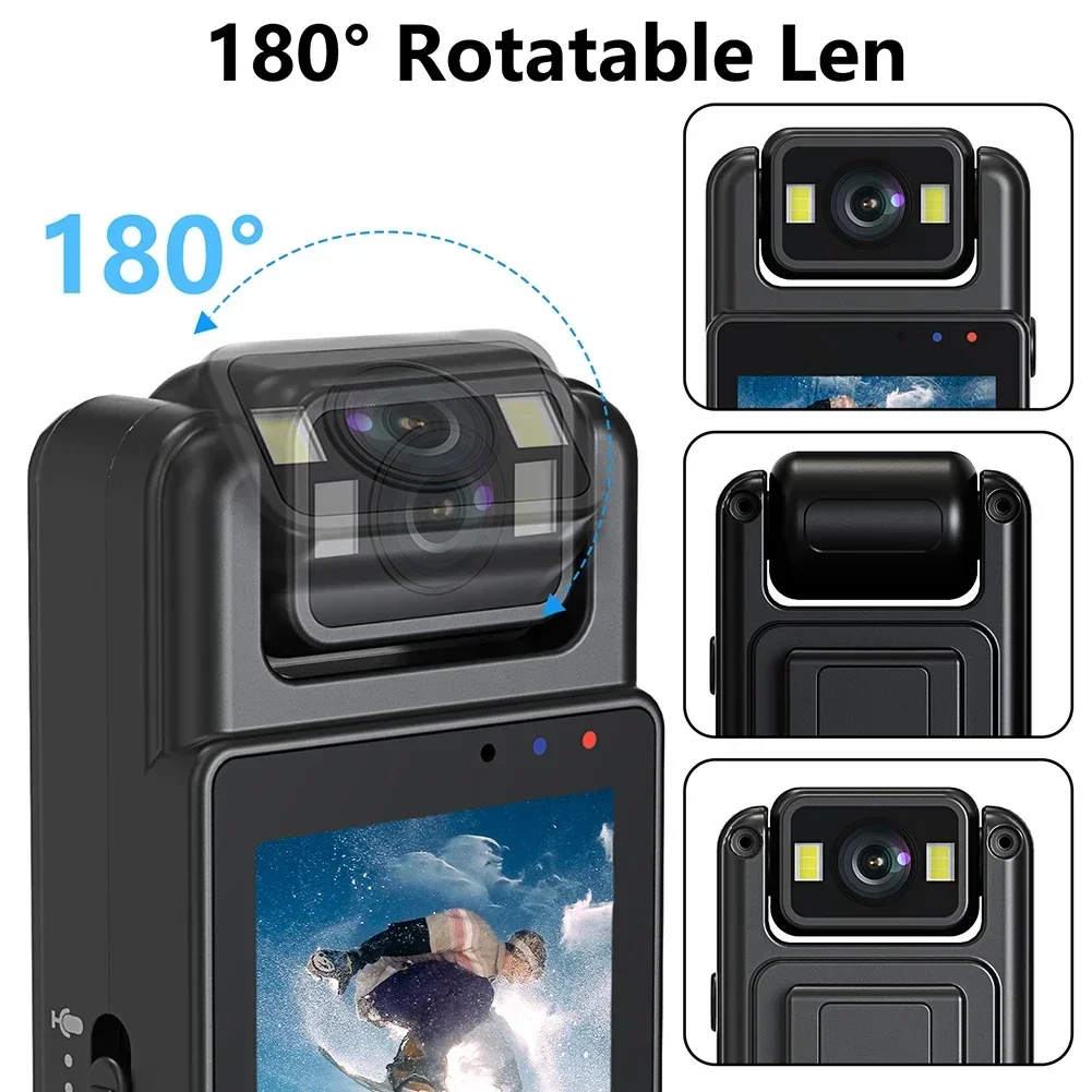 Dash Cam Wifi 1080P Body Cam Built-in Microphone Built-in Speaker Easy Use External TF Card Support High Speed USB 2.0