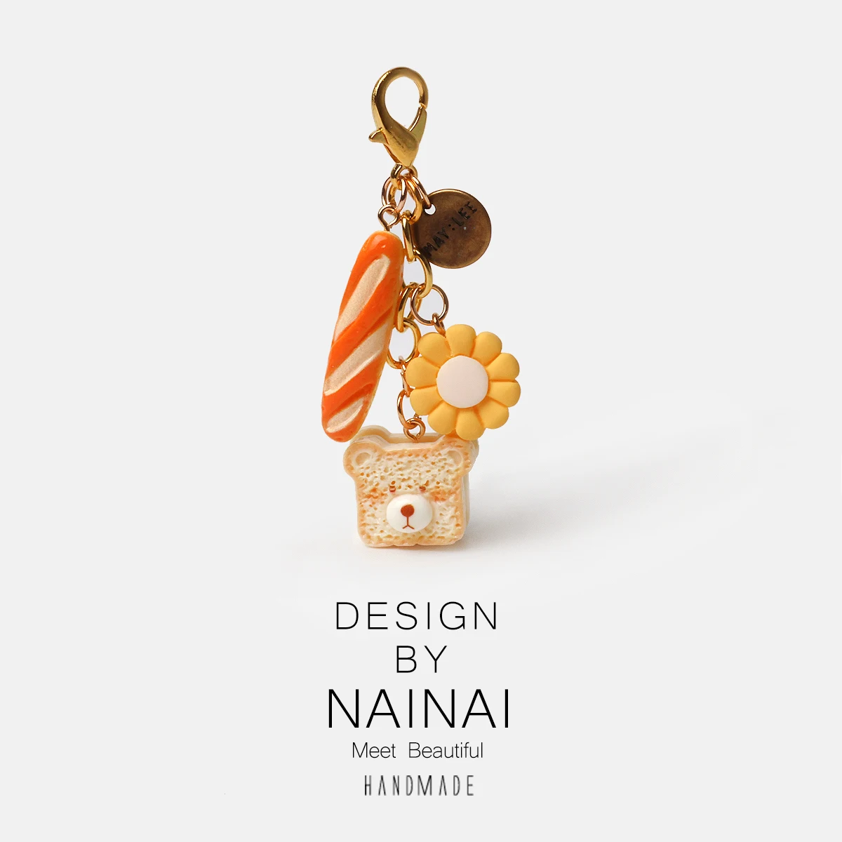 Creative Bread Sandwich Tag Keychain Girl's Heart Versatile Bag Pendant Key Holder Bag Accessory Summer 2026 China Made