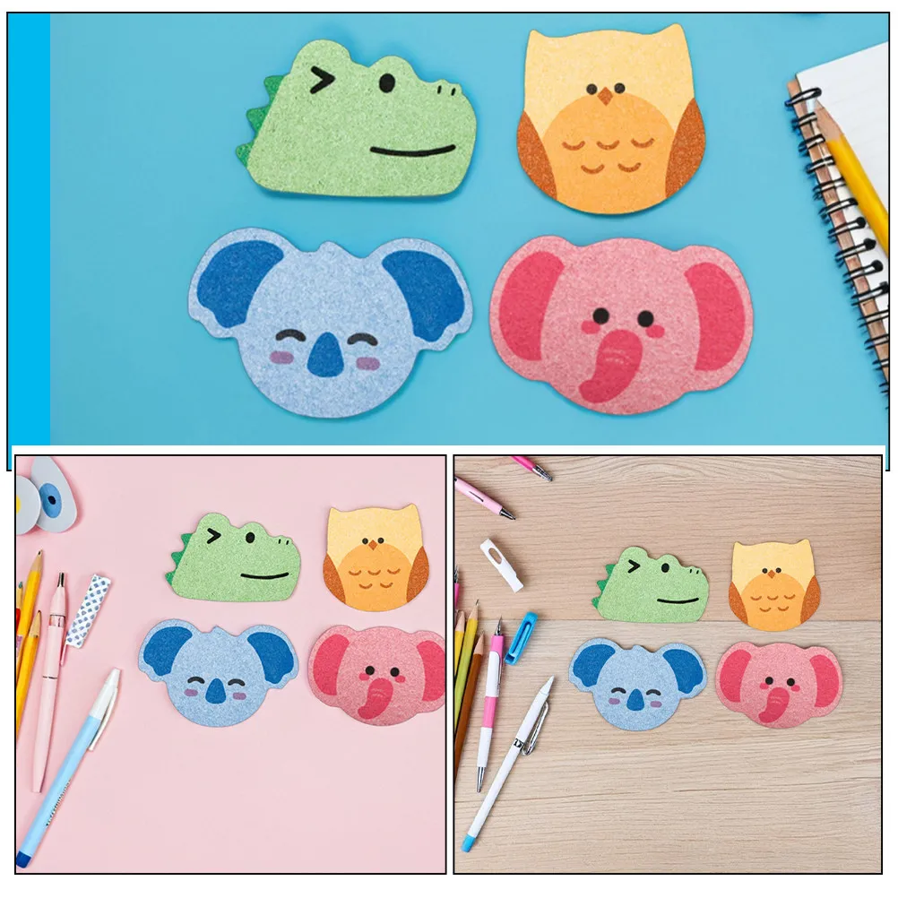 4Pcs Animal Bath Sponges Cute Koala Owl Elephant Shaped Wood Pulp Cotton Skin Cleaning Bathroom Sponges Baby Scrubber Reusable
