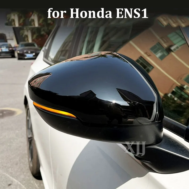 

For HONDA e:NS1 ENS1 2022 2023 2024 Bright Black Rear View Mirror Cover Mat Modification Interior Accessories