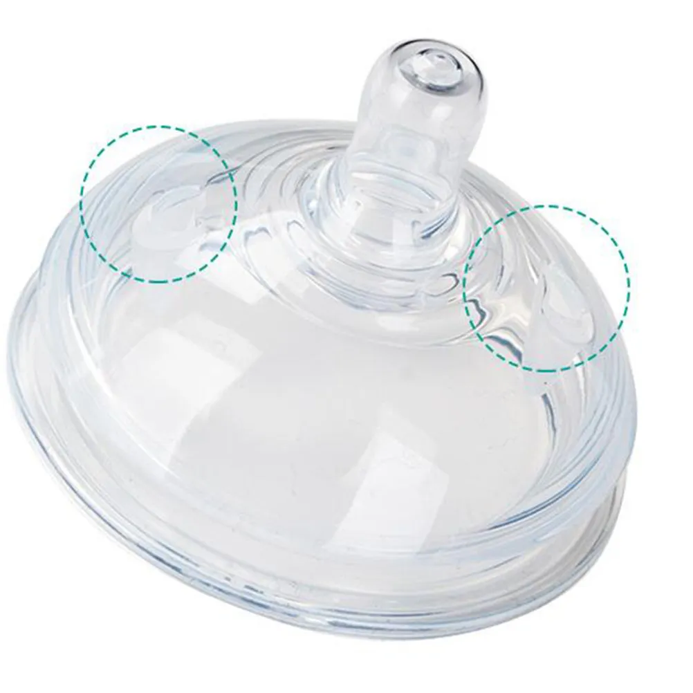 2Pcs Baby Pacifier Silicone Wide Neck Style for Infants Safe Non-Toxic Material Prevents Facial Marks Teething