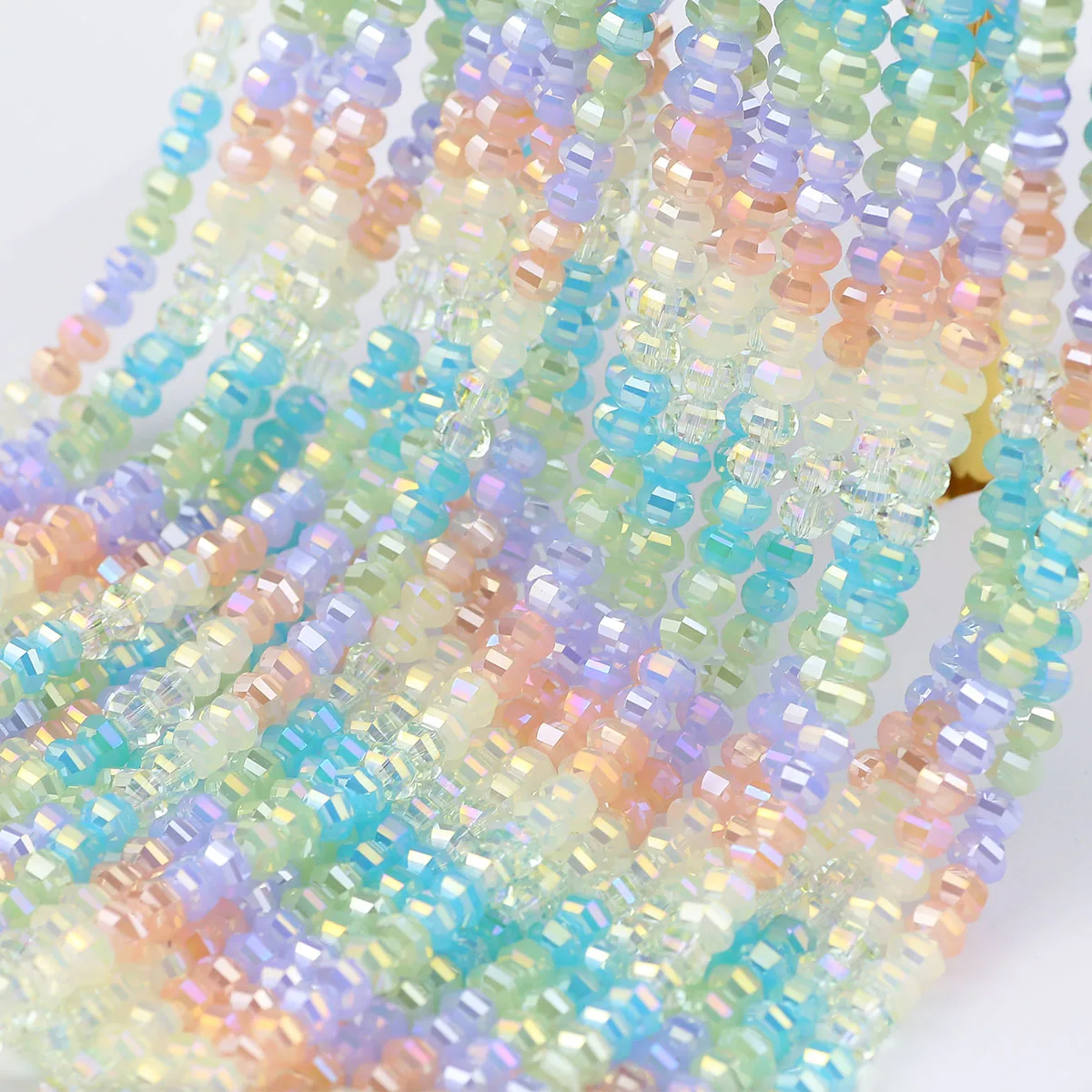 8mm 58-290 stücke Wassermelone Perlen Rosa Lila Grün Blau Glas Kristall Lose Spacer Für Schmuck Machen DIY Armband zubehör