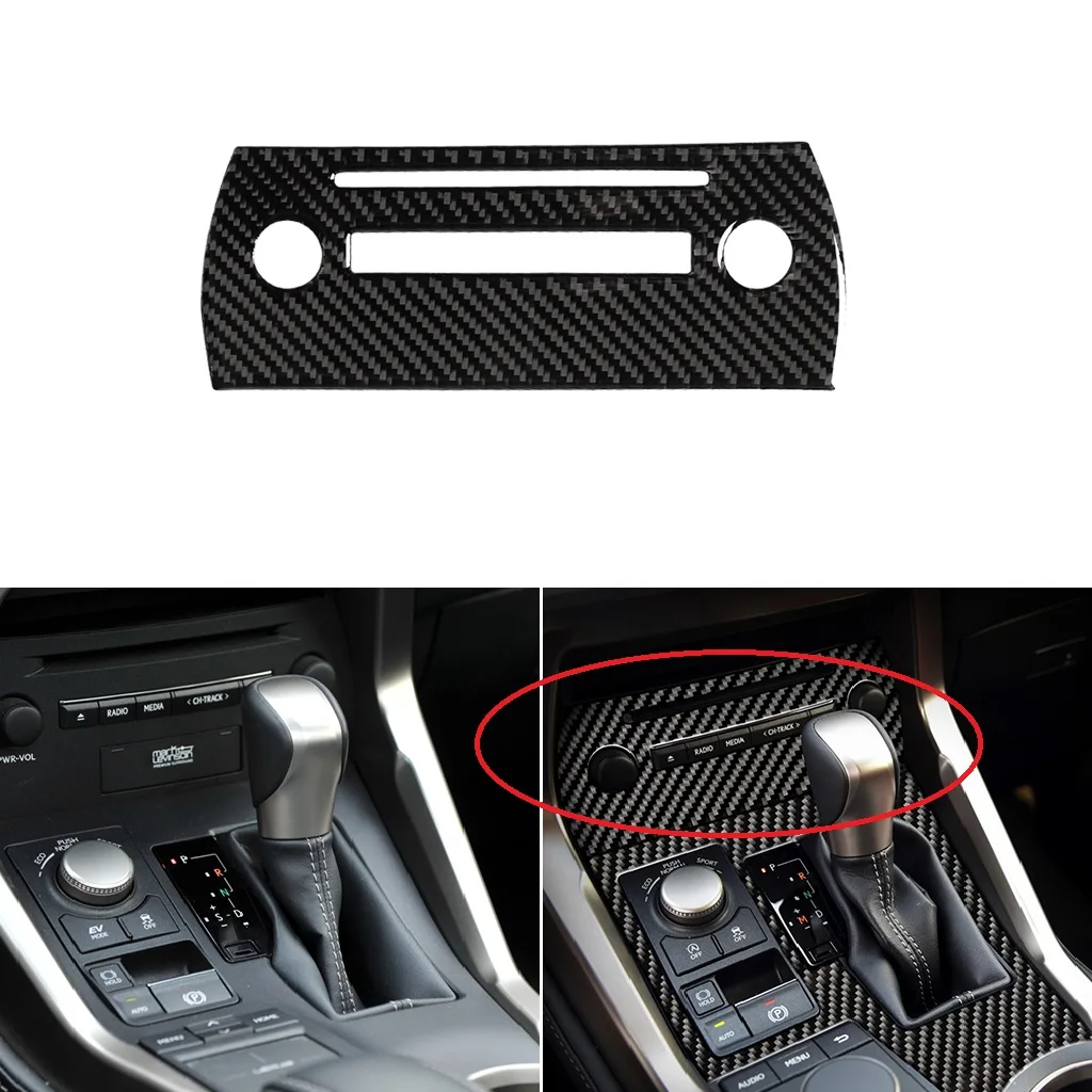 

Carbon fiber car central console CD panel cover trim For Lexus NX200T 300 300h 2014-2019