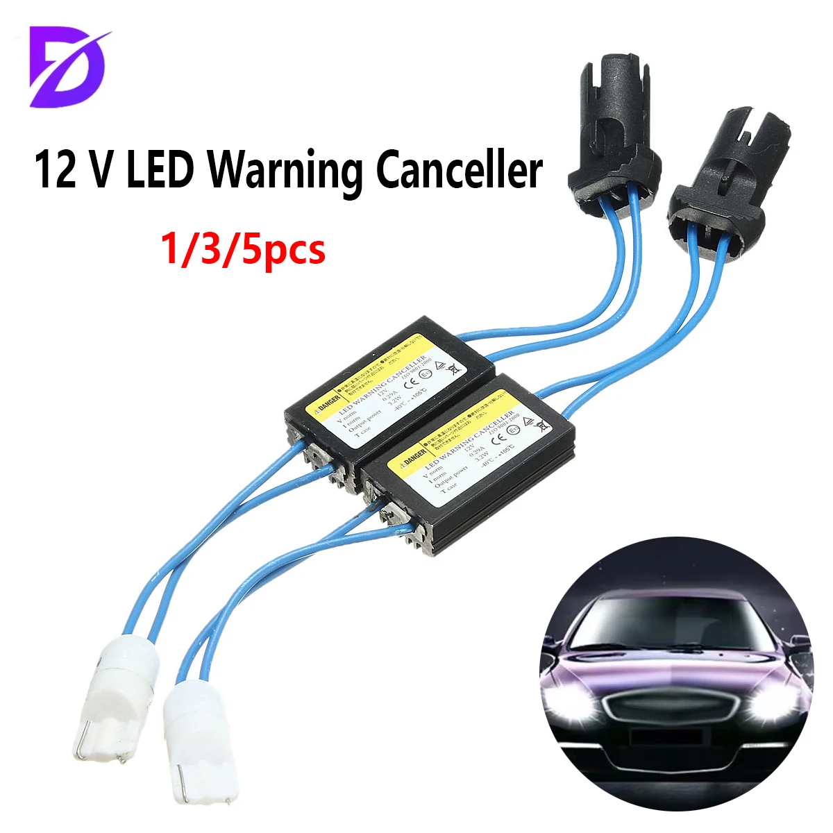 1/3/5 pces t10 canbus decodificador led aviso cancelador decodificador luzes do carro ocb módulo resistor de carga cabo resistor de carga fiação