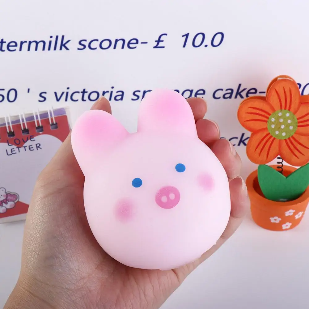 

Мультяшные игрушки-животные, розовая свинка мочи, сжимаемая игрушка, розовые Мультяшные животные, вишневый цвет, свинья, кролик, кавайная Сакура, свинья, подарок на день рождения