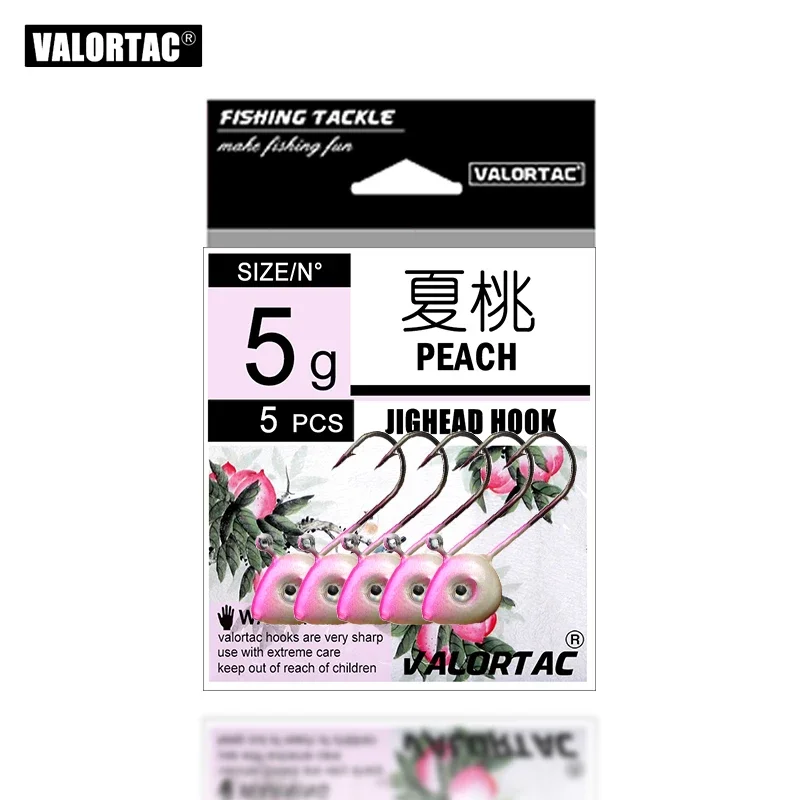 finesse jighead fishing hook,peach pink color ceramic paint , high carbon steel hook for soft plastic fishing lure