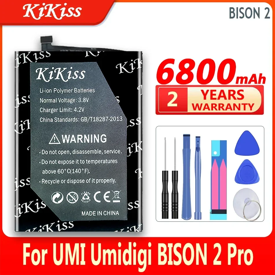 

Аккумулятор KiKiss большой емкости BISON2 6800 мАч для UMI Umidigi BISON 2 Pro BISON2 Pro 2Pro Bateria