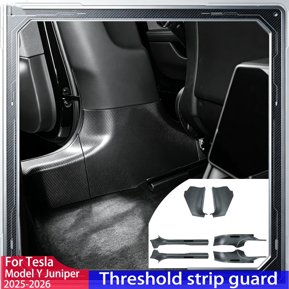 For Tesla Model Y 2021-2024 Or Model Y Juniper Door Sill Corner Guard 2Pcs/Set, Anti-kick Protection Pad Strip Car Accessories