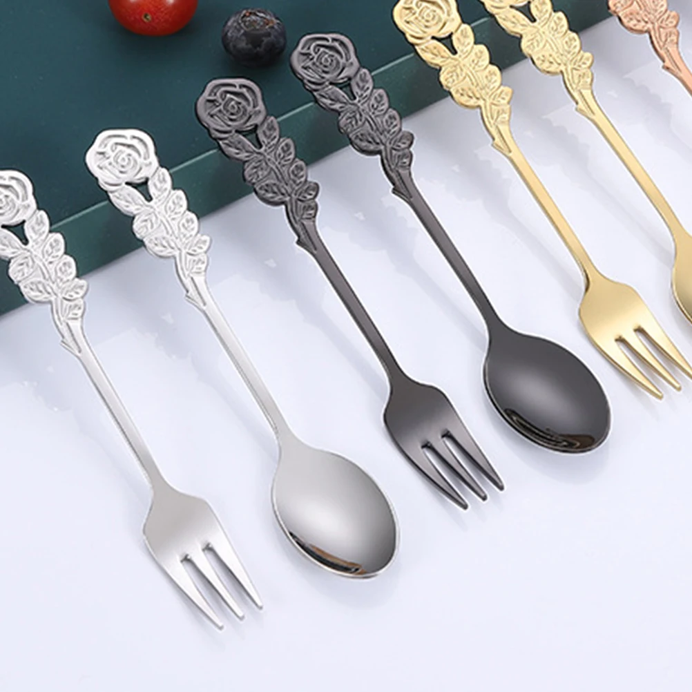 

6pcs Stainless Steel Coffee Stirring Spoon Dessert Spoon Kitchen Supply Mixing Teaspoon For Espresso Sugar Ice Cream