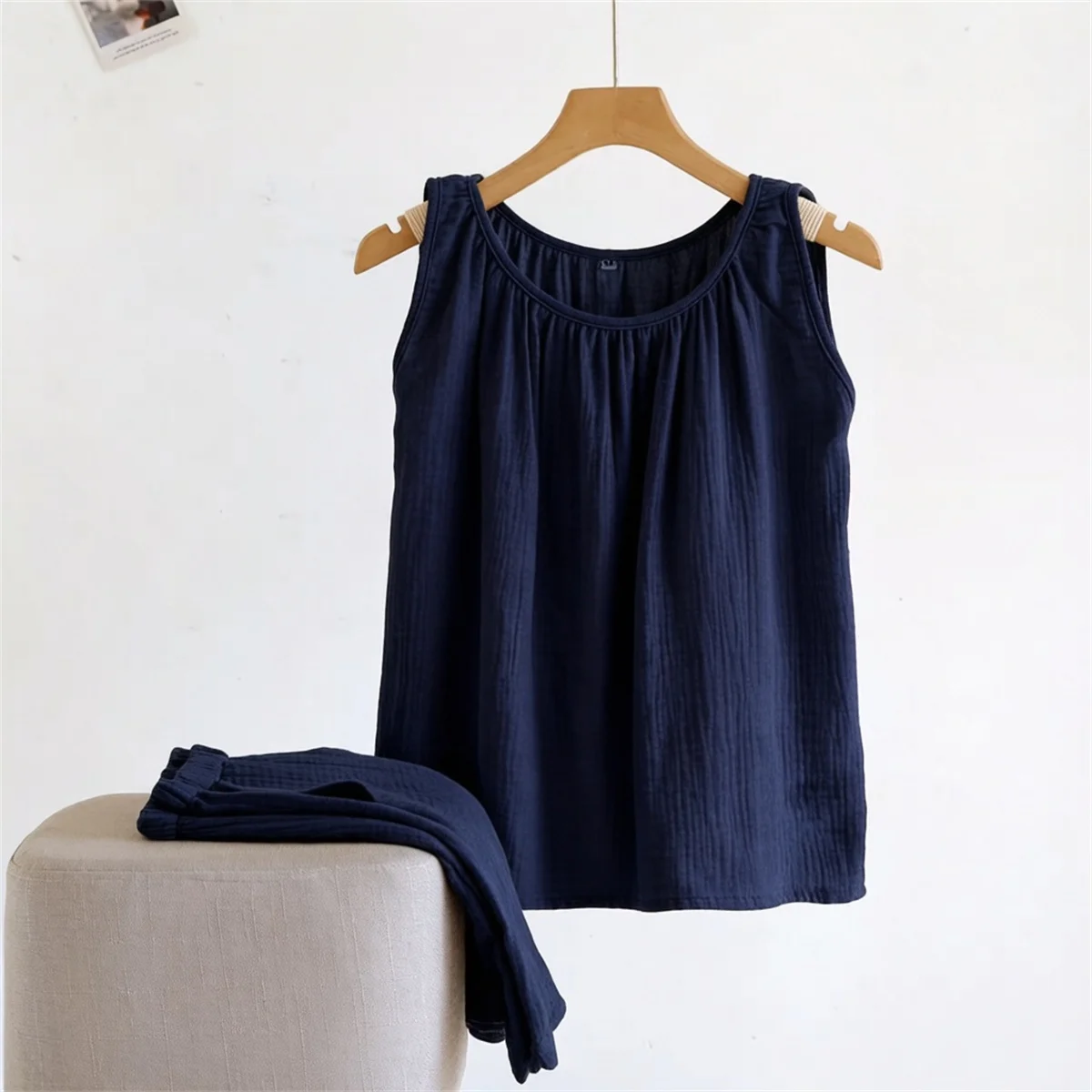 Women's Summer Cotton Linen Vest Loose Fit Sleeveless Top Versatile Casual Wear plus Size Tanks Inner Outer Wear