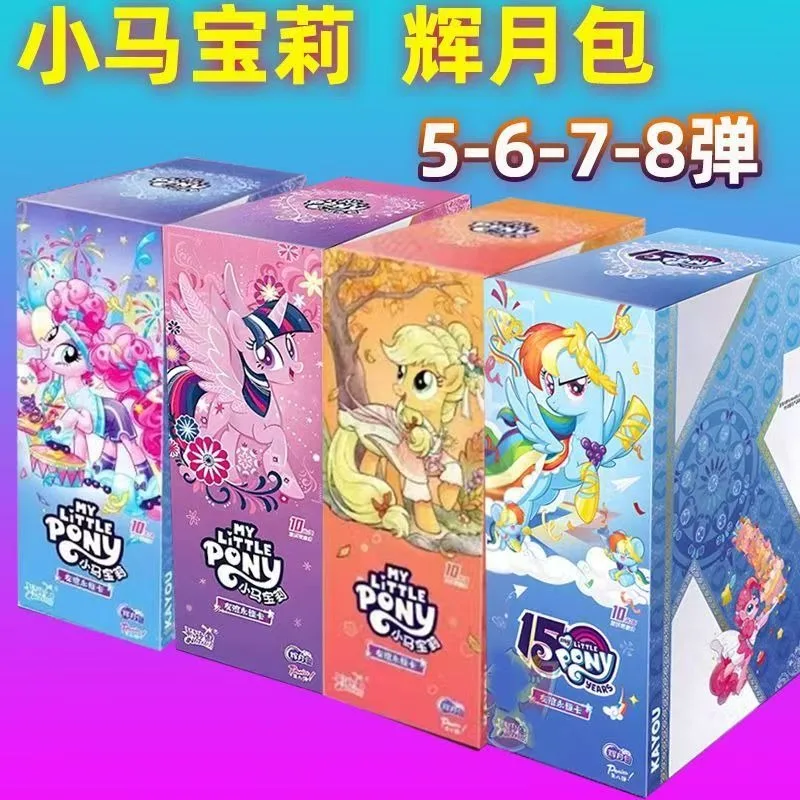 

Аутентичная карта My Little Pony Moonlight Pack, набор коллекционных коллекционных карточек, серия 45678, версия, аниме-игры, рождественская подарочная коробка, игрушки