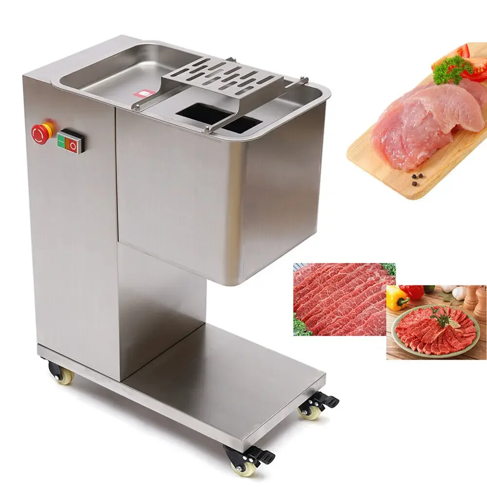 550W Meat Cutting Machine – Meat Slicer with 3mm Blade, 500KG/H Output, 110V