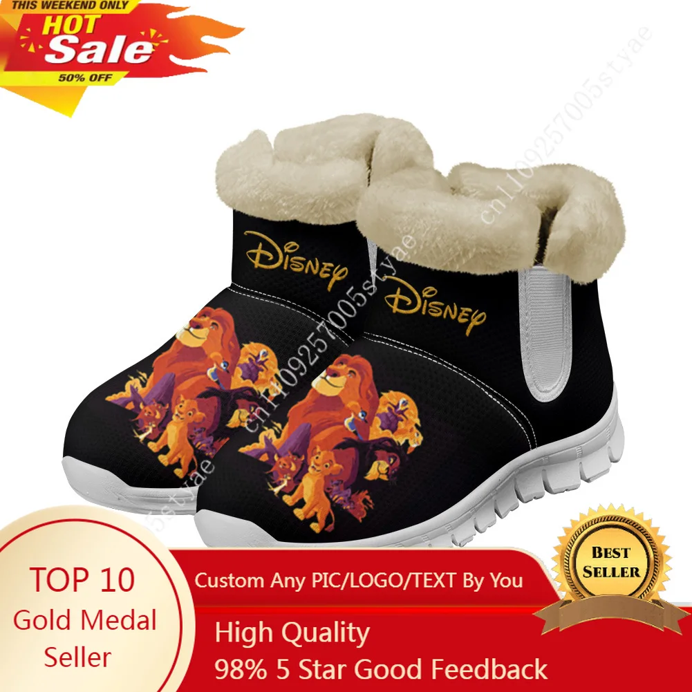 

Disney The Lion King Simba Snow Boots Mens Womens Warm shoes lightweight casual boots Shoes Outdoor Sports Shoes