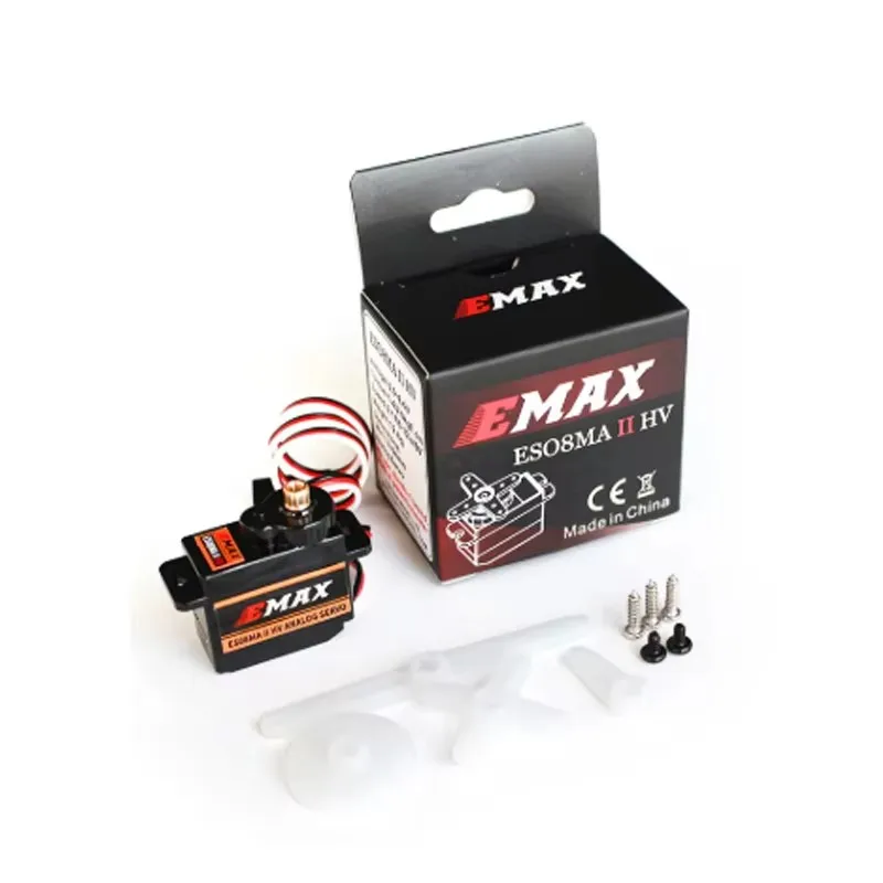 Emax-メタルギアアナログサーボ,es08ma ii,hv,6v-8.4v,12g,rc,uav,ヘリコプター,飛行機,トラック,ボート,カーアクセサリー