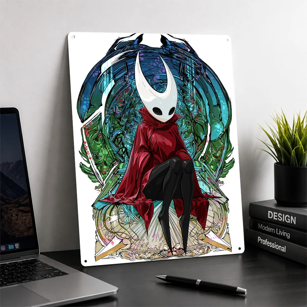 Hornet from Hollow Knight fan art Poster Gaming Wall Art Personalized Vintage Metal Tin Sign for Bedroom Home Decor Gamer Gift