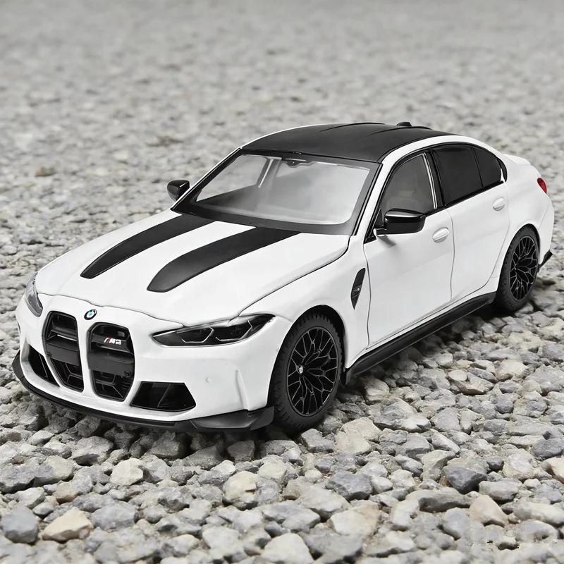 

Масштабная модель спортивного автомобиля BMW M3 G80 Coupe 1:24, литая под давлением, металлическая, для гонок, с имитацией звука и света, игрушка для детей, подарок