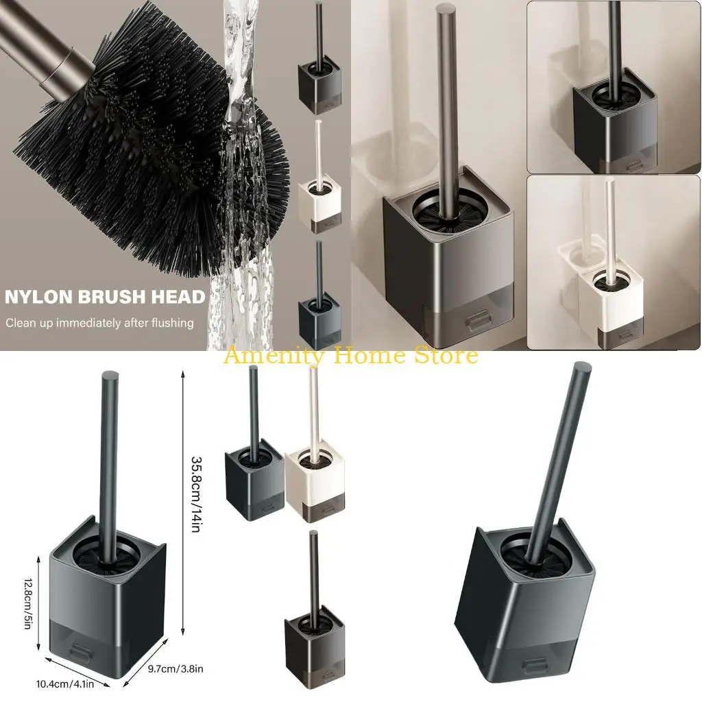

F26C Soft Bristles Toilet Brush & Holder Bathroom Toilet Bowl Brush Easily to Clean