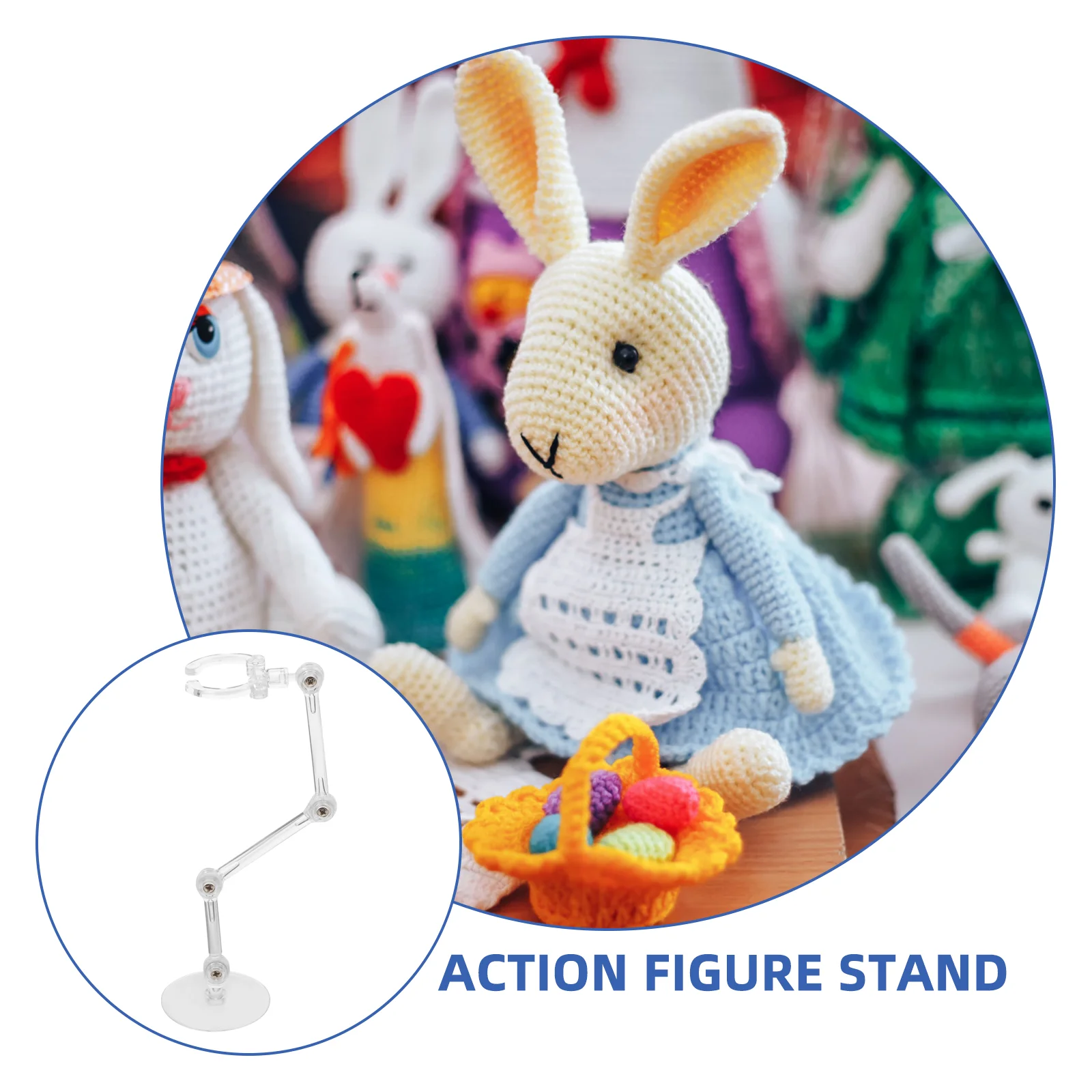 4 Pcs Action Figures Stand Monitor Support Base Cartoon Plastic Adjustable Rack