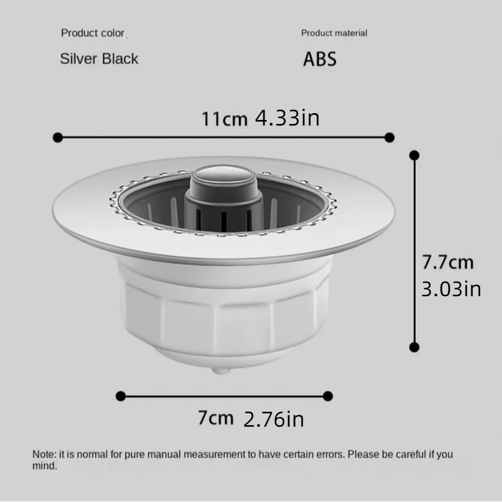 Multifunction Unidirectional Drainage Kitchen Drainer Deodorization Anti-odor Sink Filter Insect Proof Leftover Sewer Cover Home