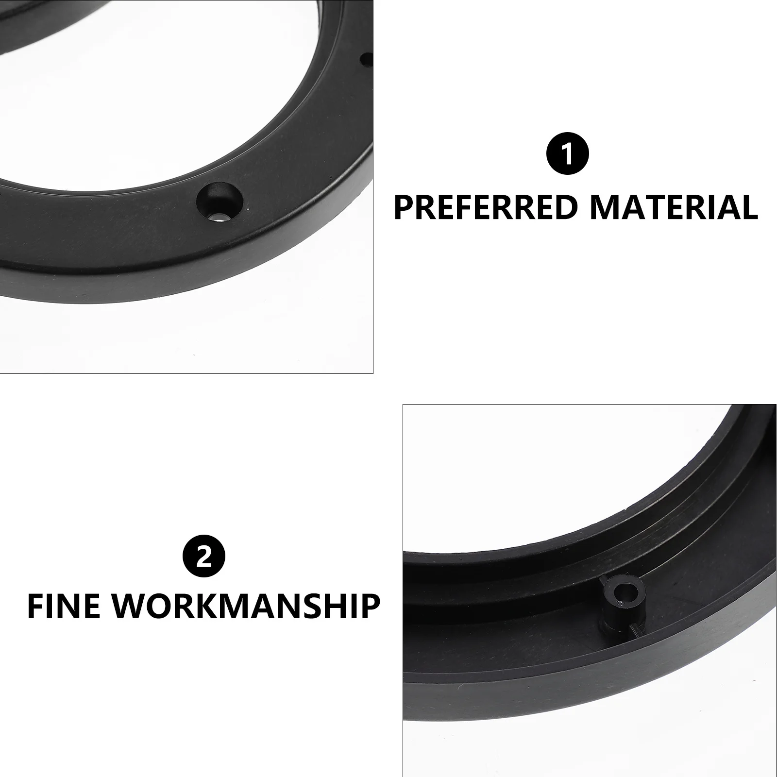 

2Pairs Car Audio Adapter Rings Durable ABS Material Practical Easy Install Auto Speaker Spacer Washer for Cars Trucks Rv