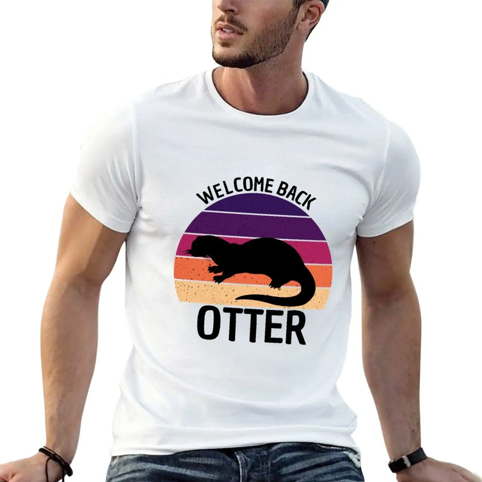 

welcome back otter T-Shirt t shirt man plain t shirts cotton 100% cotton t shirt pack T-shirt