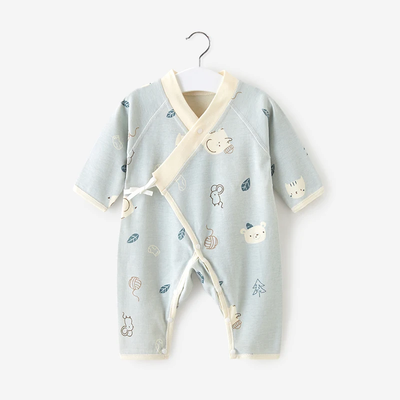 الربيع والخريف 0-8 أشهر الطفل السروال القصير جودة عالية الوليد الفتيات الفتيان 100% ملابس قطنية بأكمام طويلة ملابس الرضع