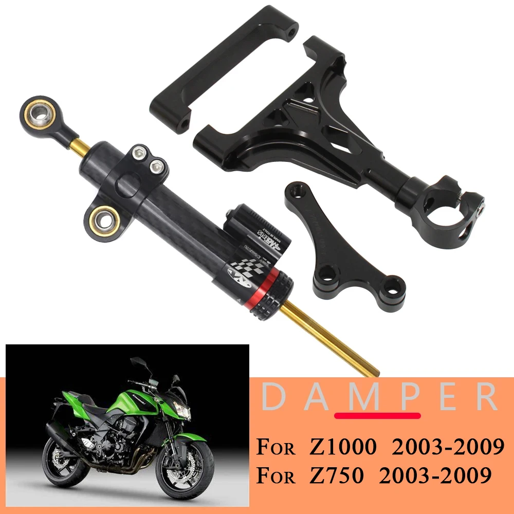 For KAWASAKI Z1000 Z750  2003-209 2004 2005 2006CNC Motorcycle Stabilizer Steering Damper Mounting Bracket Support Kit