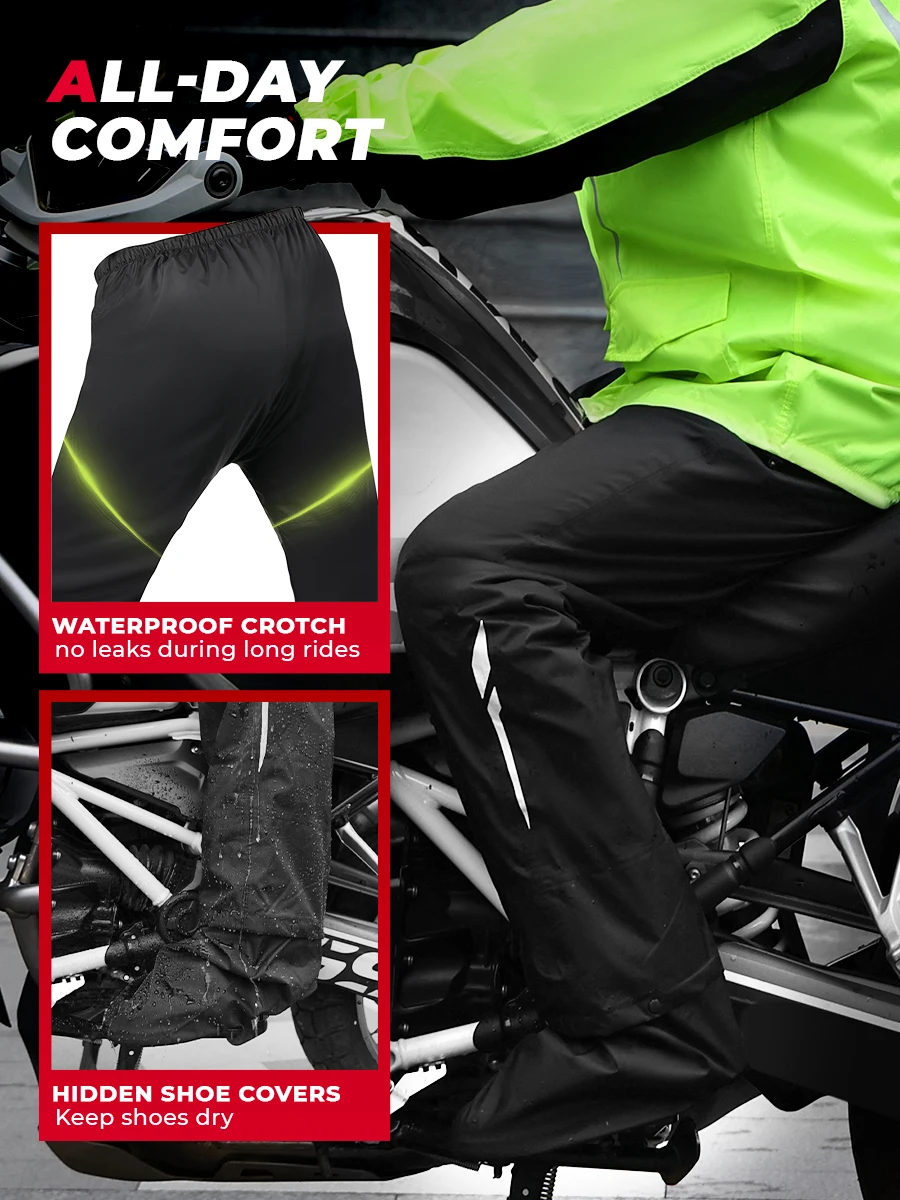 Motorcycle Raincoat Men Summer Rainstorm Split Suit Waterproof Pants Portable Set Biker Durable Soft Rain Coat Outdoor Riding image 4
