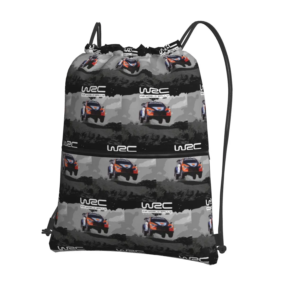 World Rally Championship WRC Backpacks Casual Drawstring Bags Sports Bag Book Bags for Travel School