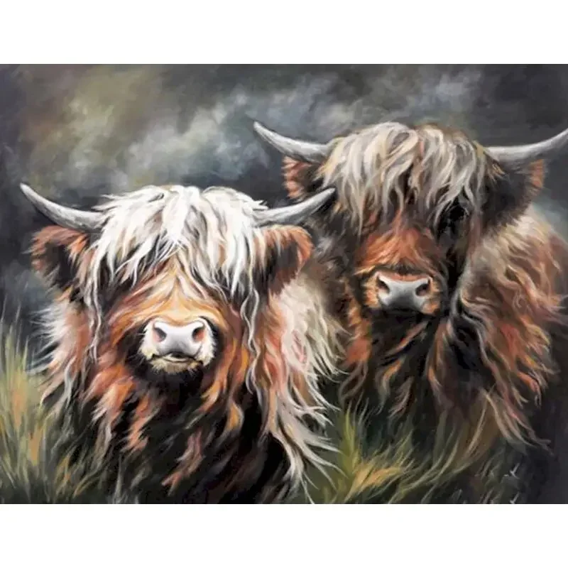 

132455 Modern Painting By Numbers With Frame Yak Coloring By Numbers Unique Gift Wall Decors On Canvas Animal Acrylic Paints