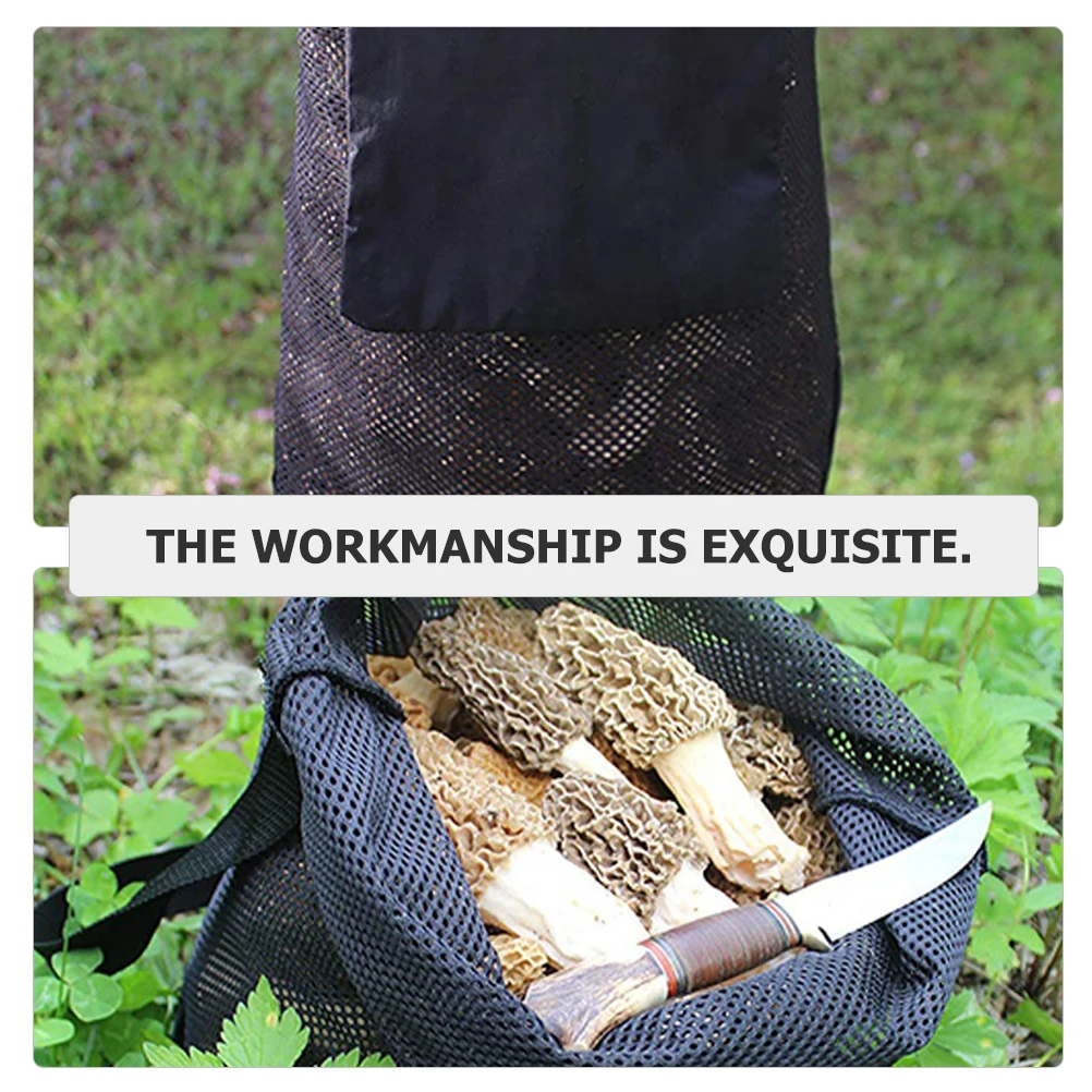 

Large Capacity Foraging Reusable Mesh Crossbody Outdoor Storage Tool Portable Garden Shoulder Bag Folding Multi-Function Fruit