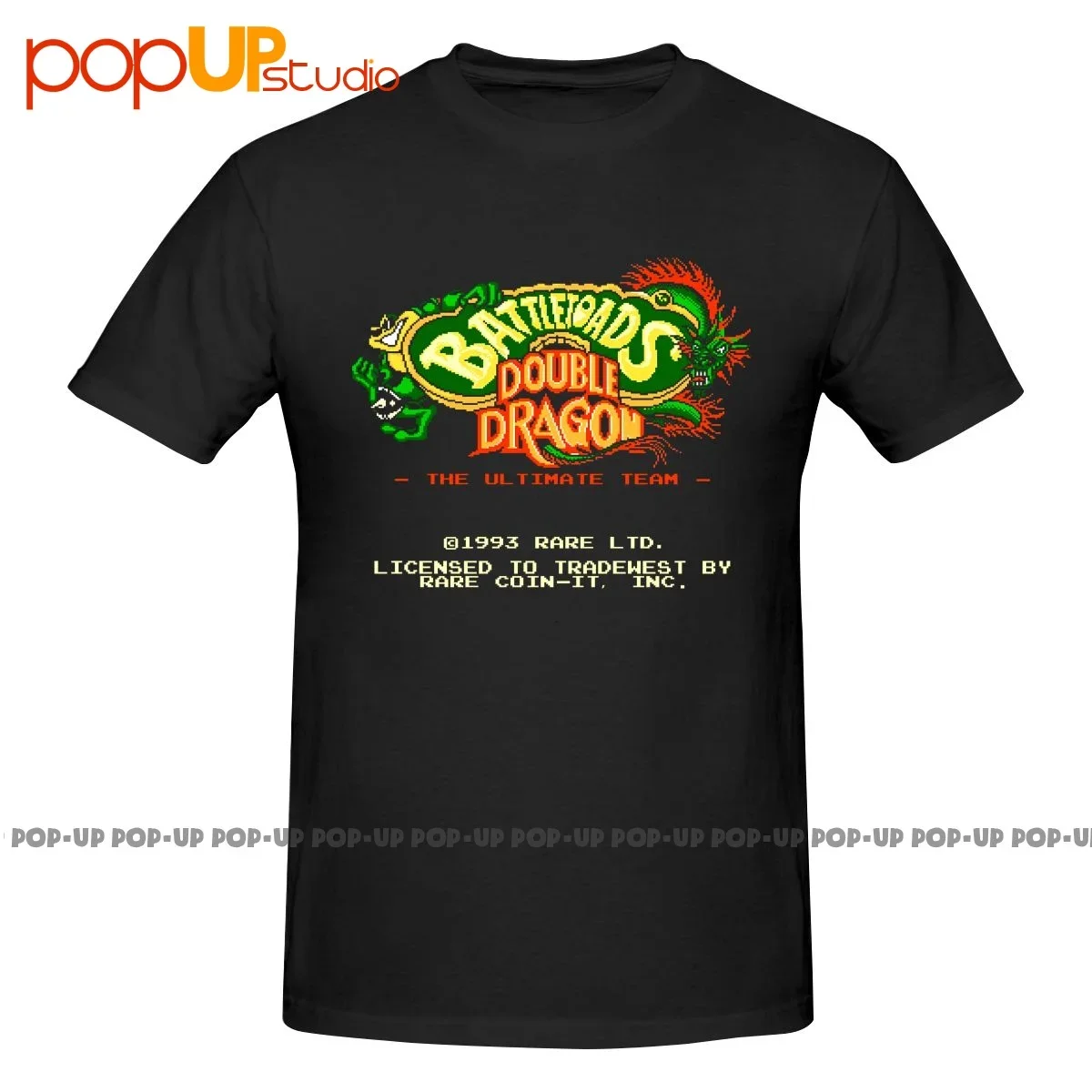 Battletoads Double Dragon Start Screen Shirt T-shirt Tee Gift Design Natural High Quality