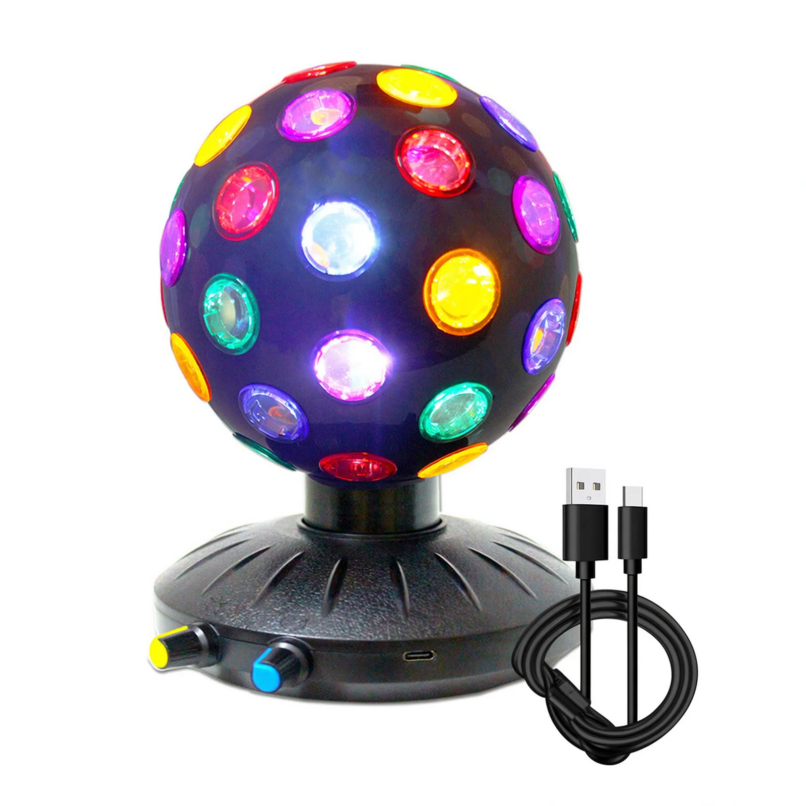 Disco Ball Rotator Pink Disco Ball Lights Adjustable Rotation Brightness Speed Lights