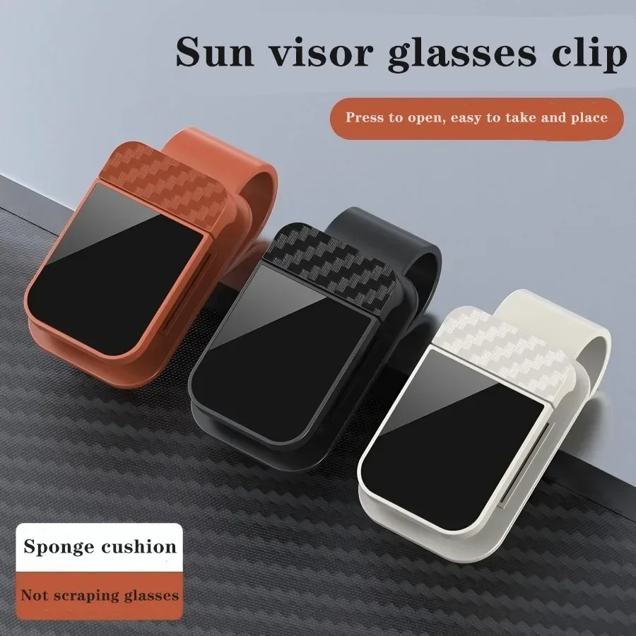 

Car Sun Visor Organizer Black ABS Glasses Clip Card Holder Sunglasses Storage Multi-Functional Car Organizer Accessories