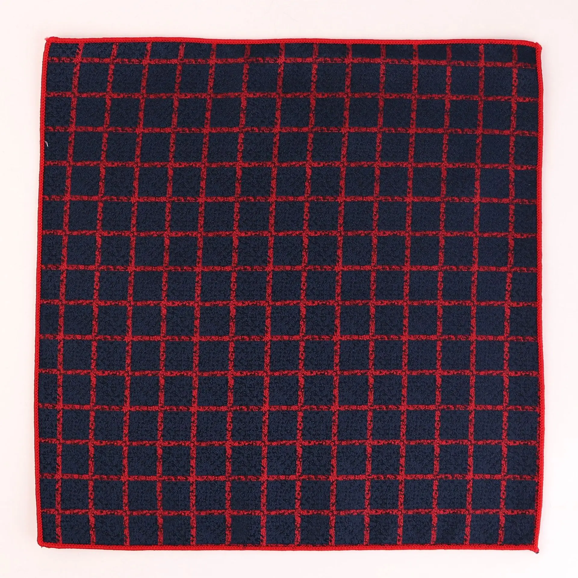 Wedding Wine Red Handkerchief For Men Vintage Check Dots Stripe Pocket Square Navy Blue Paisley Handkerchief Suit Pocket Fashion