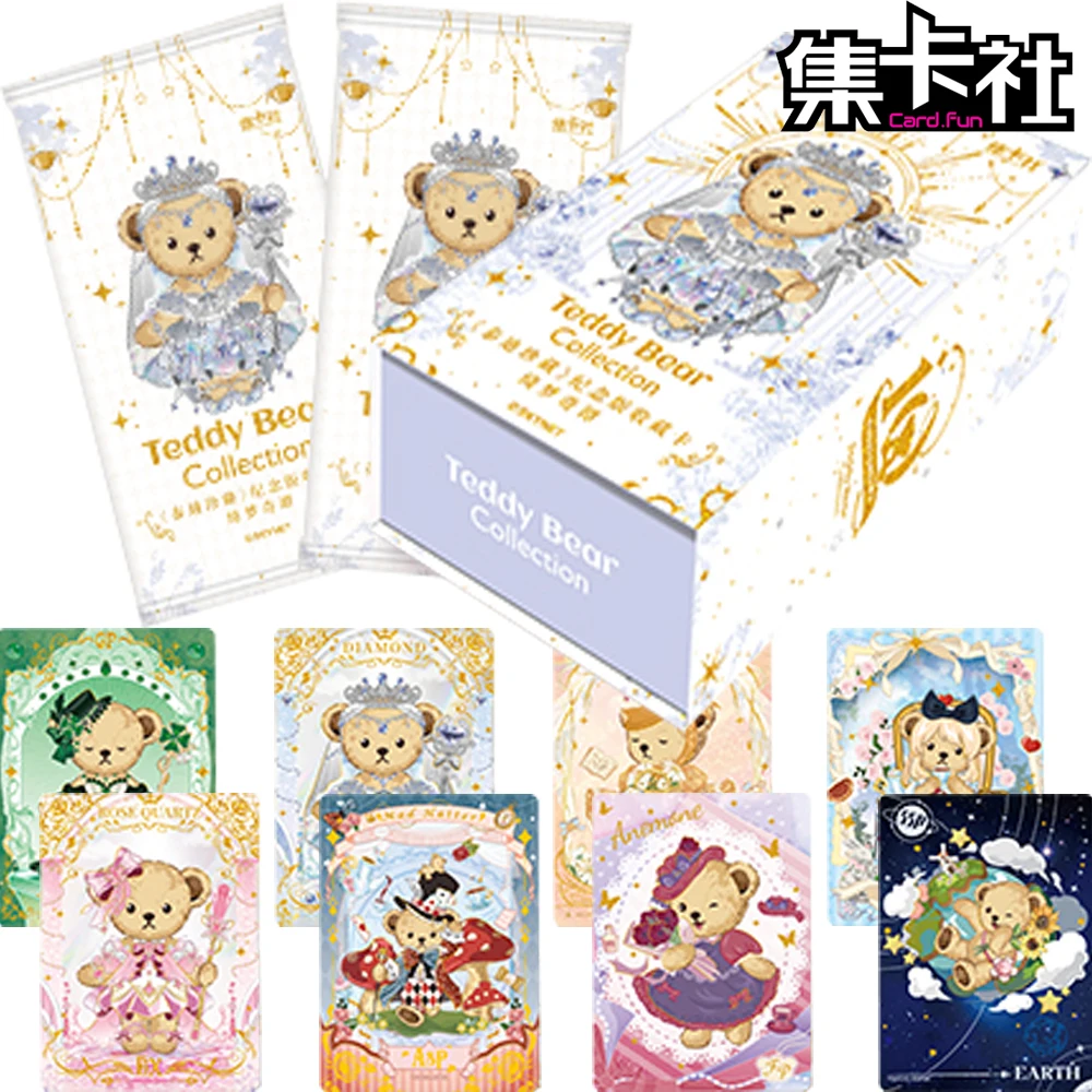 Original CARD.FUN Teddy Bear Collection Cards for Kid Popular Trendy Cartoon Star Cute and Elegant Character Cards Birthday Gift