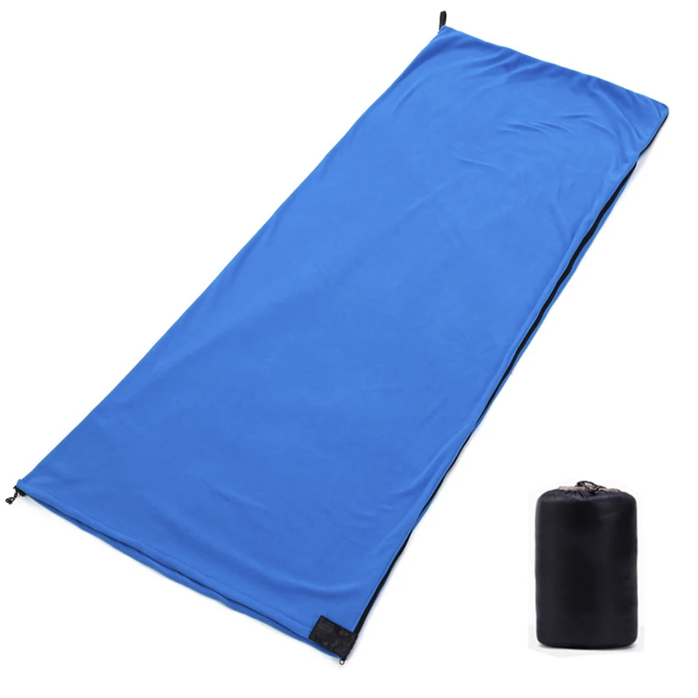 Camping Fleece Sleeping Bag Liner Ultralight Sleeping Blanket Sheet for Adult Kid for Hiking Climbing