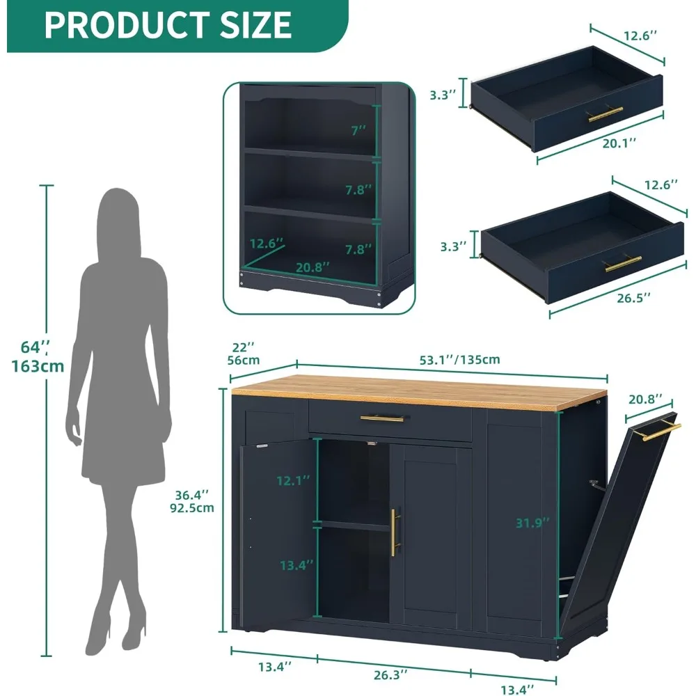 Thumbnail 2 - #1 Latest Rolling Kitchen Islands Offers