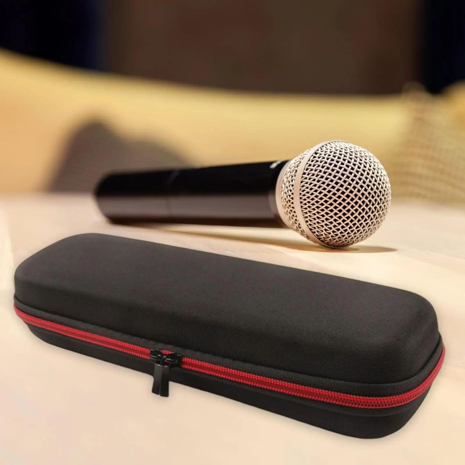 Handheld Case Carry Case Holds 1 Mic with Carry Strap Organizer Storage Box