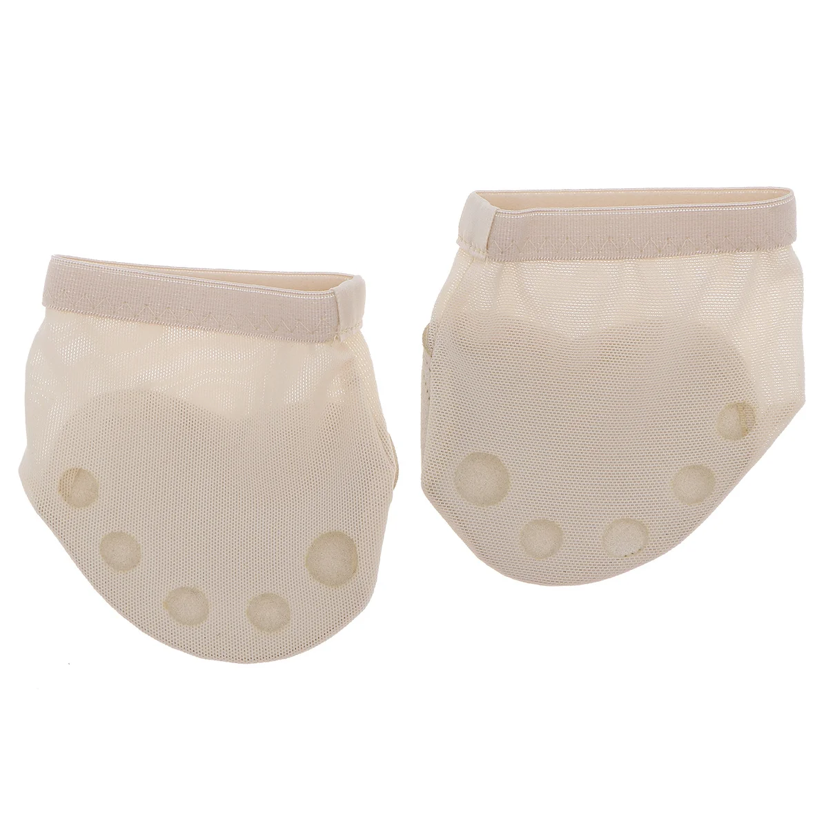 

1Pair Foot Protector Five Holes Half Socks Forefoot Cushion Protective Foot Pad Size Xl for Ballet Belly Dance Gymnastics Latin